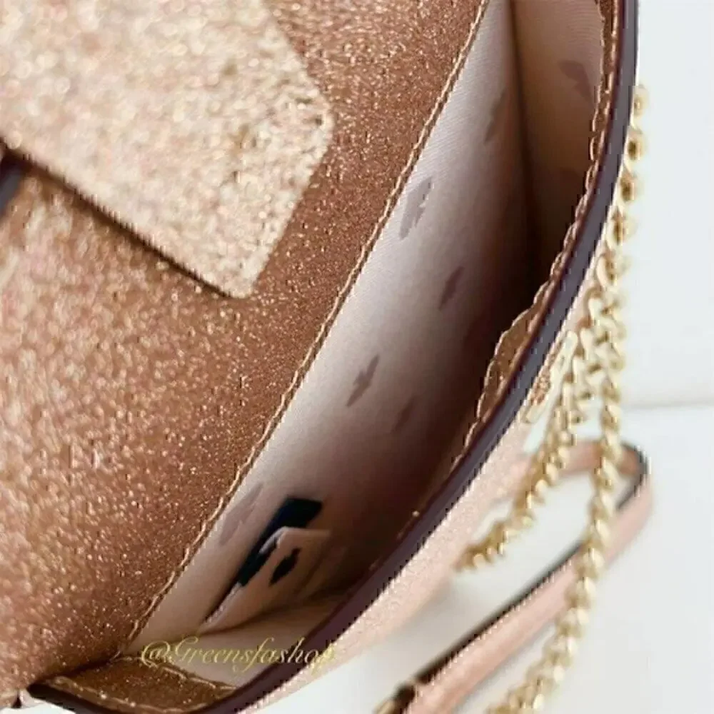Kate spade purse shimmy glitter boxed north south tab phone crossbody new